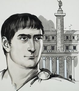 Traianus császár (gouache, papír) alkotó: Angus McBride