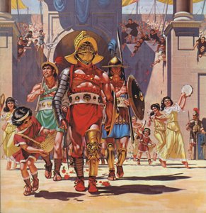 Gladiátor (színes litográfia)