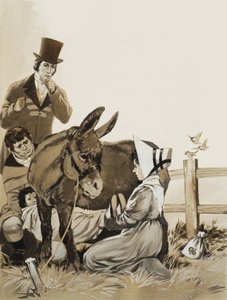 John Constable (1776-1837) és A szamárköhögés elleni orvosság (gouache, papír) alkotó: Angus McBride