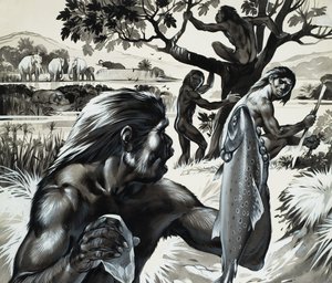 Mankind in the Making (gouache, papír) alkotó: Angus McBride
