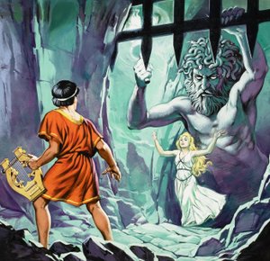 Orfeusz és Eurüdiké (gouache, papír) alkotó: Angus McBride