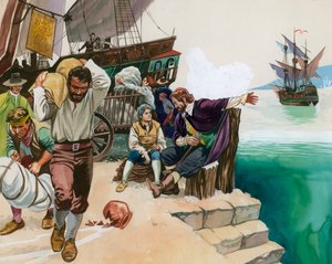 Kalózok landolása a kikötőben alkotó: Angus McBride