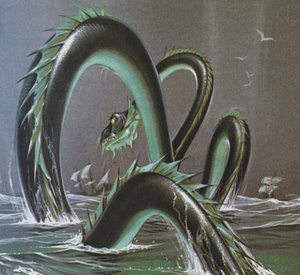 Tengeri kígyók (színes litográfia) alkotó: Angus McBride