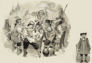 Smith első fürdője (gouache, papír) alkotó: Angus McBride