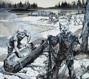 Skandinávia erdei népe (gouache, papír) alkotó: Angus McBride