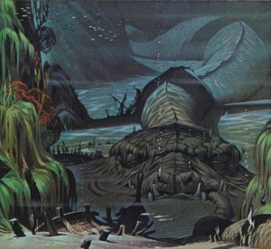 A Midgard-kígyó (színes litográfia) alkotó: Angus McBride