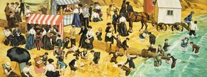 Viktoriánus vagy Edwardian Beach Scene alkotó: Angus McBride