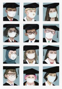 Class of 2020, 2020 (akril, illusztrációs karton) alkotó: Anita Kunz