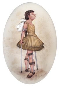 Little Dancer Of Fourteen Tears, 2019 (akrilfesték illusztrációs kartonra) alkotó: Anita Kunz