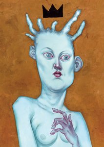 Queen With Crown, 2016 (akrilfesték illusztrációs kartonra)