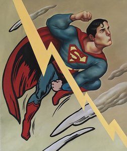 Superman, 2000 (akril, illusztrációs karton)