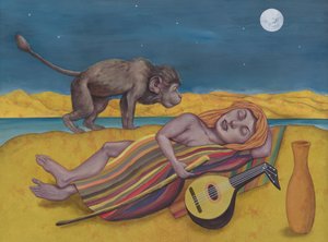 The Sleeping Roma, 2015 (akrilfesték illusztrációs kartonra) alkotó: Anita Kunz