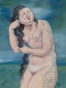 Venus Rising After A Dip, 2018 (akrilfesték illusztrációs kartonra)