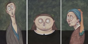 Women Chilling, 2017 (akrilfesték illusztrációs kartonra) alkotó: Anita Kunz