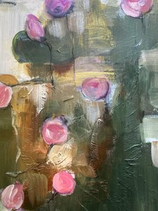 Rózsaszín virágmotívumok