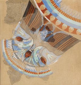 Falfestmény másolata, egy ház, Amarna, szajré liba, XX. század alkotó: Anna