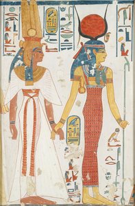 Falfestmény másolata a királynő 66. sírjából, Nefertari, Théba, XX. század