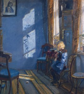Napsütés a kék nappaliban alkotó: Anna Kirstine Ancher