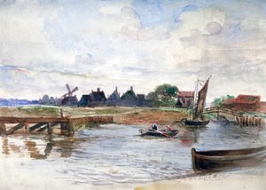 „River Scene”, 1864-1930. alkotó: Anna Lea Merritt