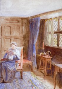 „Levelet olvasó nő”, 1864-1930 alkotó: Anna Lea Merritt