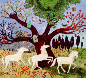 3 egyszarvú a fánál alkotó: Anna Pugh