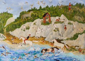 Repülő hal, 2020 (akril) alkotó: Anna Pugh