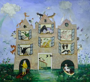 Tömlővezeték-tilalom, 2013 (akril) alkotó: Anna Pugh