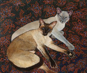 Merlin és Meilo Bizottság, 2018 (akril) alkotó: Anna Pugh