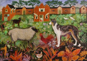 Vörös kakas, 2019 (akril) alkotó: Anna Pugh
