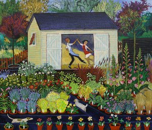 Tea Break, 2017 (akril) alkotó: Anna Pugh