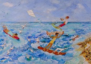Túl magas Ikarosz, 2020 (akril) alkotó: Anna Pugh