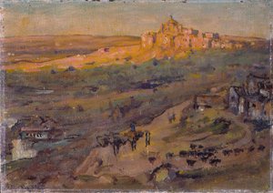 Toledo Spanyolország, Délutáni Nap (olaj, vászon réteges táblára rögzítve)