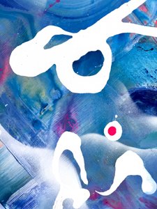 Élénk kék, folyékony absztrakt alkotó: Anna Viklund