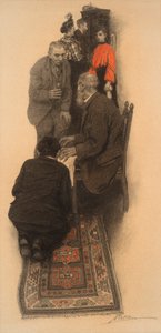 Ragaszkodott a cipők leporolásához... (pasztell papíron) alkotó: Anna Whelan Betts