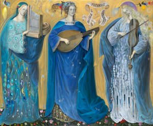 Meditációk a Szentháromságról - Olivier Messiaen zenéje után, 2007 (olaj, belga vászon)