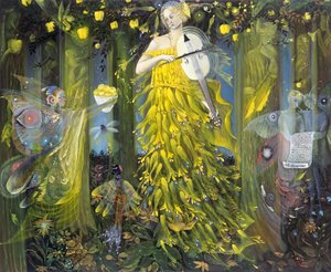 Queen of Quinces - Max Reger zenéje után, 2007 (olaj, belga vászon)