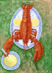 Homár, 2010 (gouache)