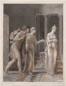 Orestes és Hermione találkozása alkotó: Anne-Louis Girodet de Roucy-Trioson