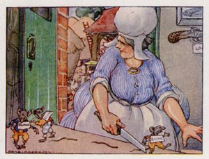 Mondóka: Három vak egér (színes litho)