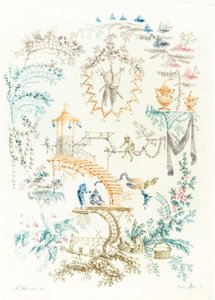 Kínai arabeszk majommal, 1760-as évek eleje.