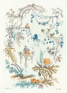 Arabesque csónakkal alkotó: Anne Allen after Jean Baptiste Pillement
