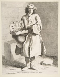 Kések, ollók és fésűk árusa, 1742.