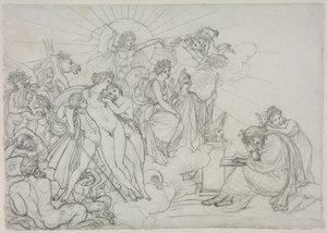 Vergilius Georgics 1798 utáni fohásza a mezőgazdaságot vezető istenségekhez. alkotó: Anne-Louis Girodet de Roucy-Trioson
