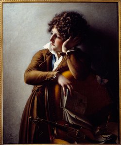 A fiatal Romainville Trioson, Dr. Benoit Francois Trioson fia portréja. Anne Louis Girodet de Roucy-Trioson festménye (Anne-Louis Girodet de Roucy Trioson alkotó: Anne-Louis Girodet de Roucy-Trioson