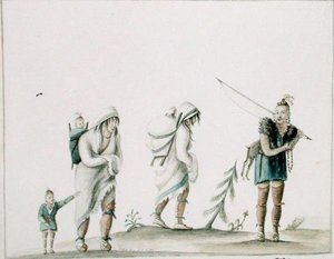 Indiai család, 1807 körül (akvarell, papír)