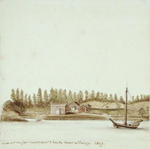 Van Rensselaer őrnagy háza Albany közelében, New York államban