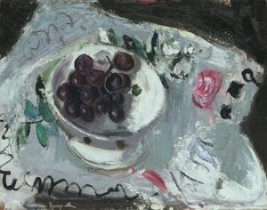 Dish of Grapes, 1957 körül (olaj, fedélzeten) alkotó: Anne Redpath