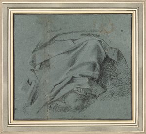 Carracci - A Nagyboldogasszony-oltárkép Szűz Mária lábain átvetett drapéria tanulmánya, S.Maria del Popolo, RCIN 902108 alkotó: Annibale Carracci