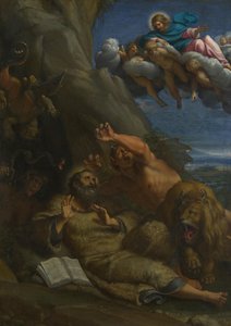 Krisztus megjelenése Szent Antal apátnak a megkísértése során, kb. 1598 alkotó: Annibale Carracci