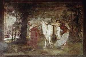 Európa vezető Jupiter (freskó alkotó: Annibale Carracci